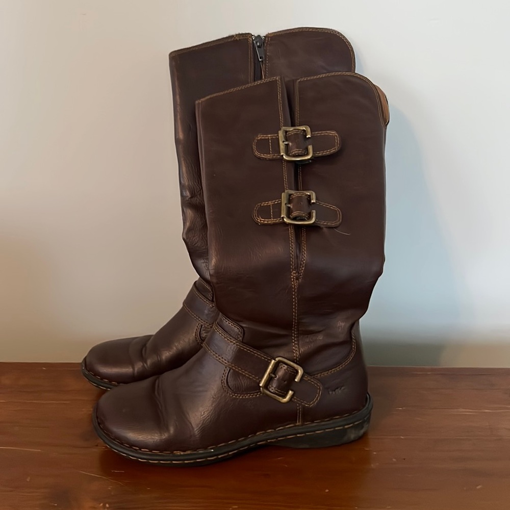 boc Virginia brown side zip boots size 7